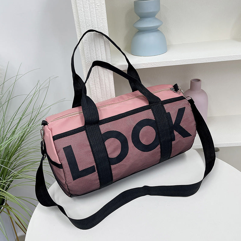 Dry Wet Separation Travel Gym Bag For Sports And Yoga Breathable Nylon With Inner Polyester Lining