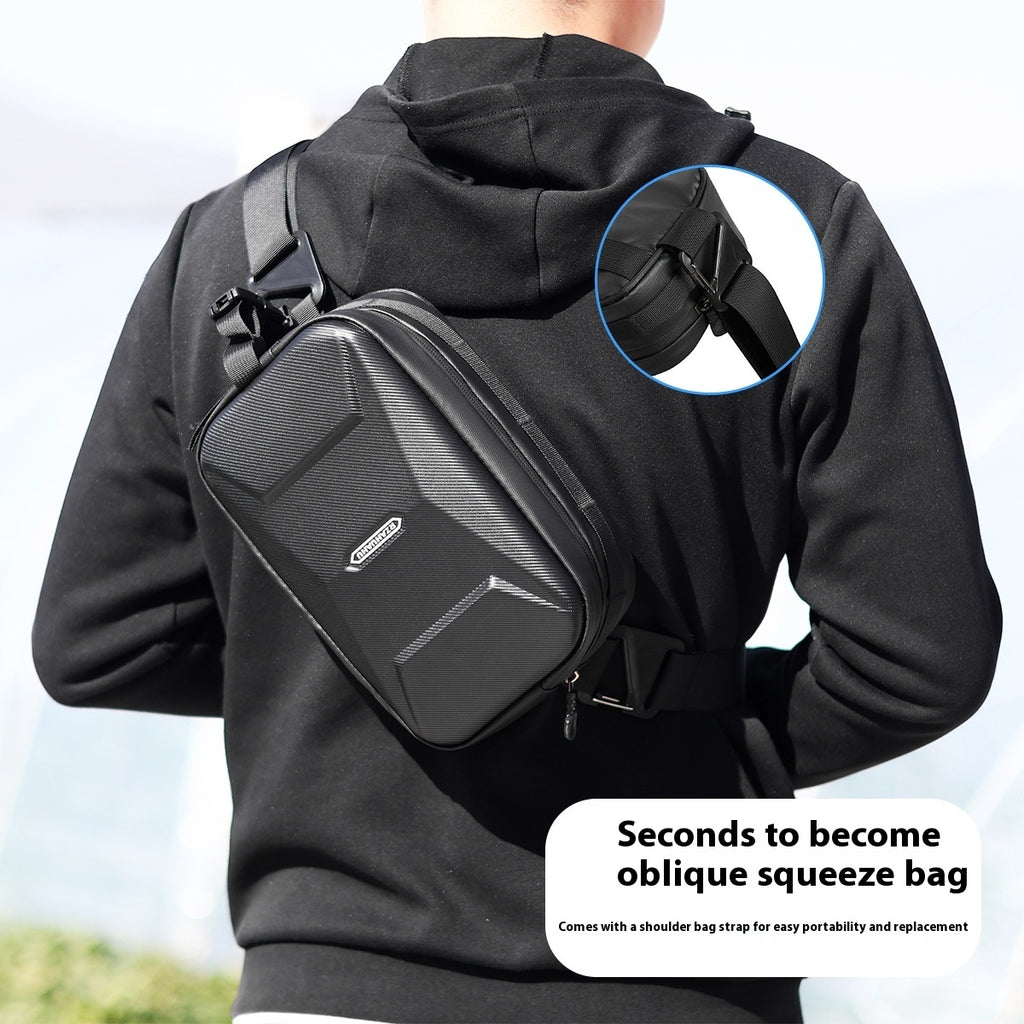 New Large Capacity Front Mountain Bike Pannier Bag Hard Shell Crossbody 3L Polyester Green Black Brown