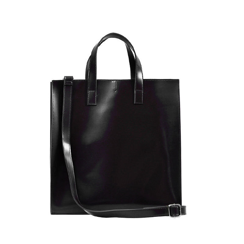 Korean Style Mens PU Leather Crossbody Bag Waterproof Street Fashion Retro Daily Use Black And Wine Red