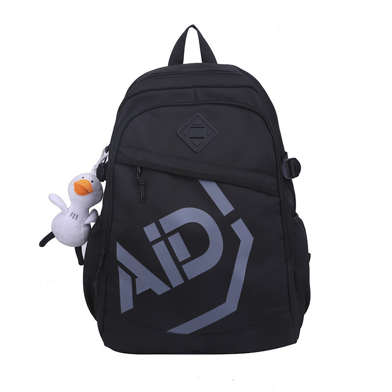 Street Trend Small Casual Nylon Backpack Bag Unisex All Match Daily Use School Bag