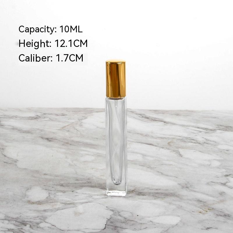 Transparent Glass 5ml Perfume Bottle With Golden Atomization Nozzle Sub Bottle For Fragrance Samples