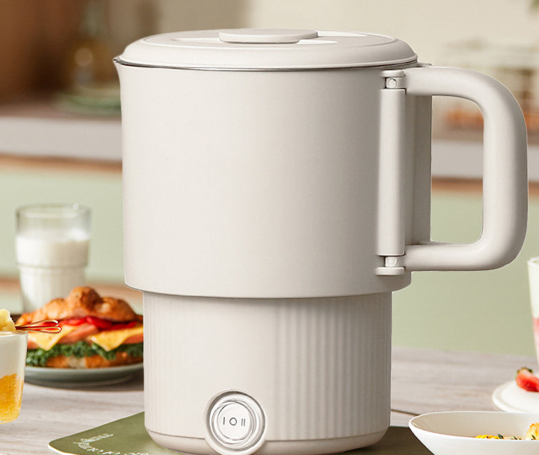 Portable Folding Electric Kettle For Travel And Business Trips Stainless Steel 1L Anti Dry Burn