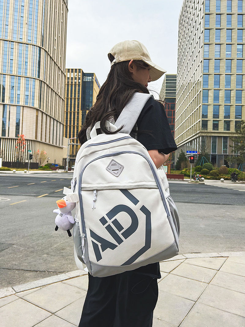 Street Trend Small Casual Nylon Backpack Bag Unisex All Match Daily Use School Bag