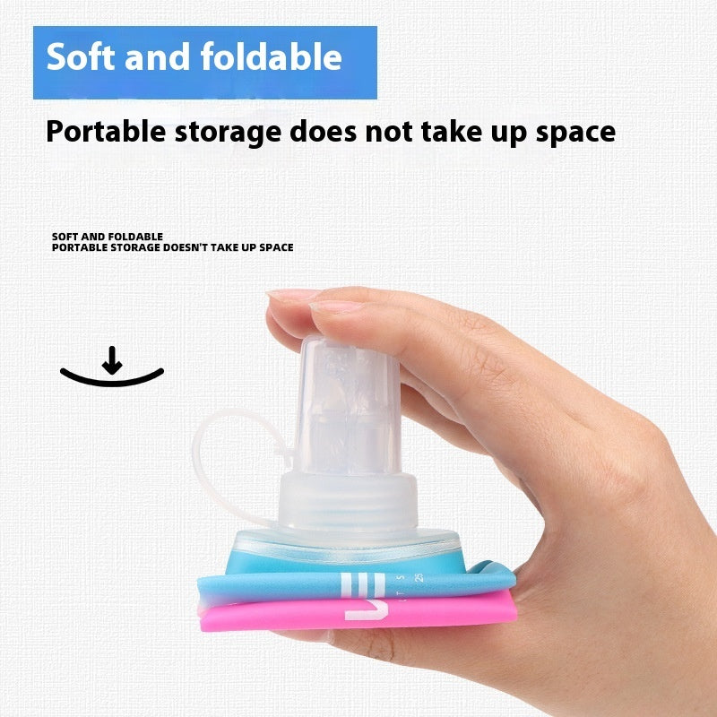 Foldable Soft Water Bottle 250ml Silicone TPU Cup For Outdoor Sports Portable Travel
