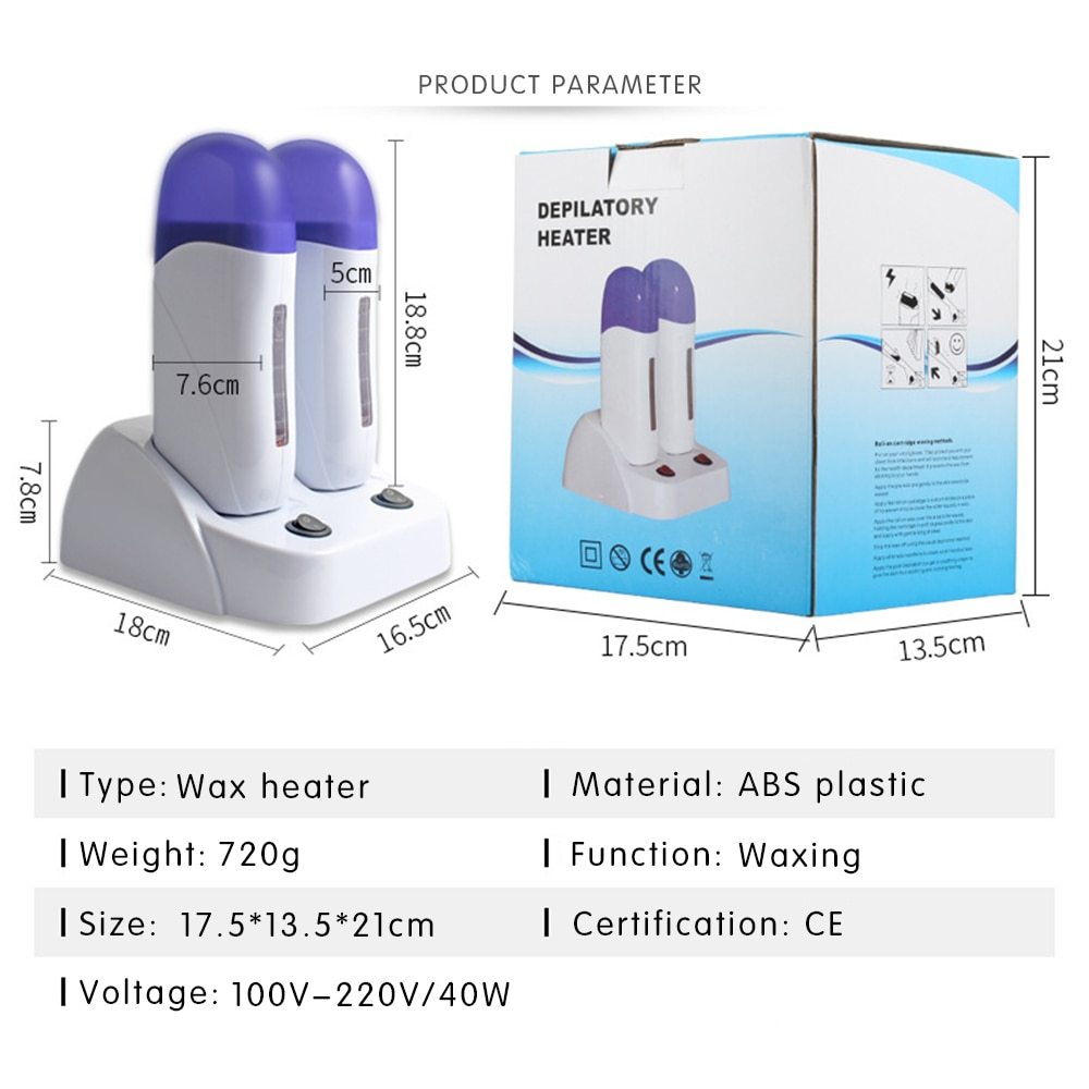 Professional Double Wax Warmer Hair Removal Machine - 110V-240V