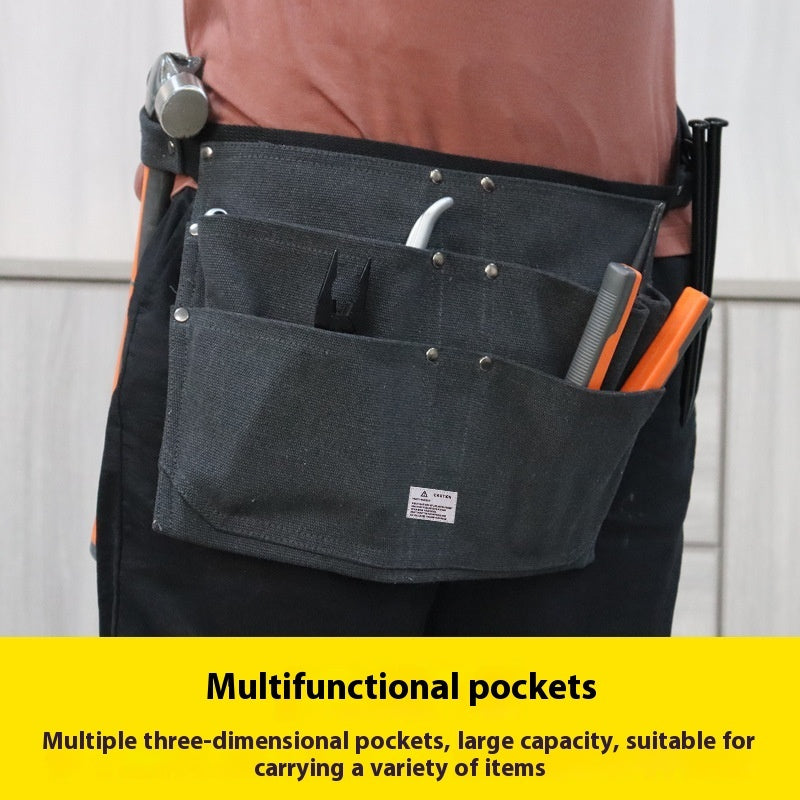 Multi Pocket Canvas Apron For Men And Women With Utility Pockets For Gardening Carpentry Electrician And Mechanics