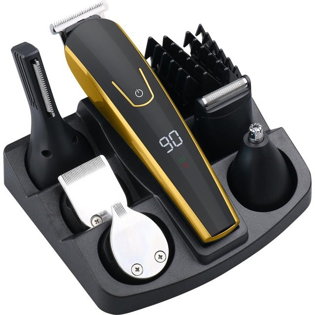 USB Rechargeable Hair Trimmer Electric Clipper Shaver Beard Shaving Machine Dual Power Supply