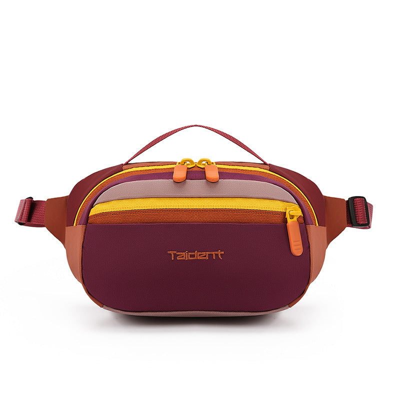 Outdoor Leisure One Shoulder Handbag Waist Bag Nylon 2L Dopamine Color Crossbody Utility Purse