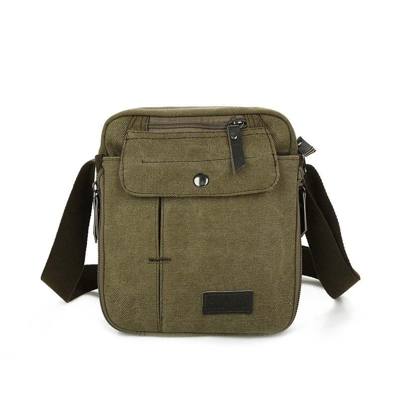 Casual Small Crossbody Korean Style Canvas Shoulder Bag For Men Urban Minimalist Design