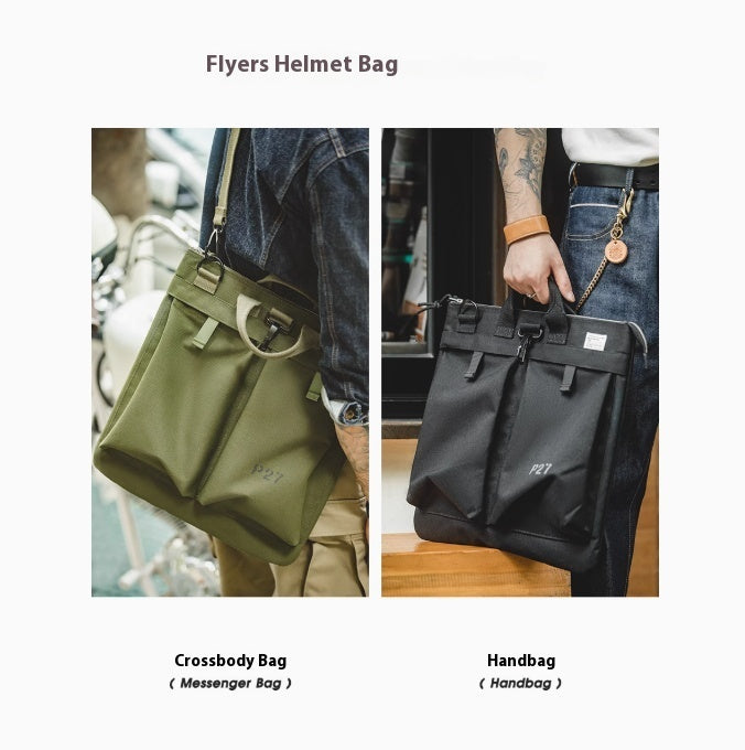 Marden Tooling Retro Nylon Crossbody Bag With Zipper Phone Pocket Vertical Square Military Green