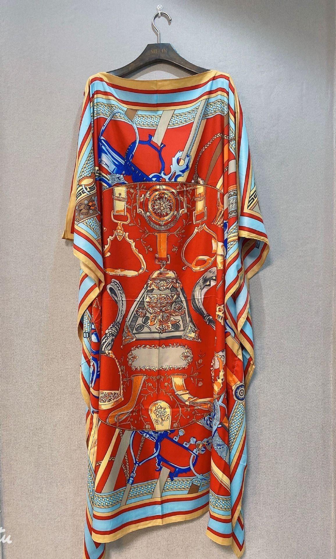 Loose Print Holiday Beach Dress Beach Cover-up