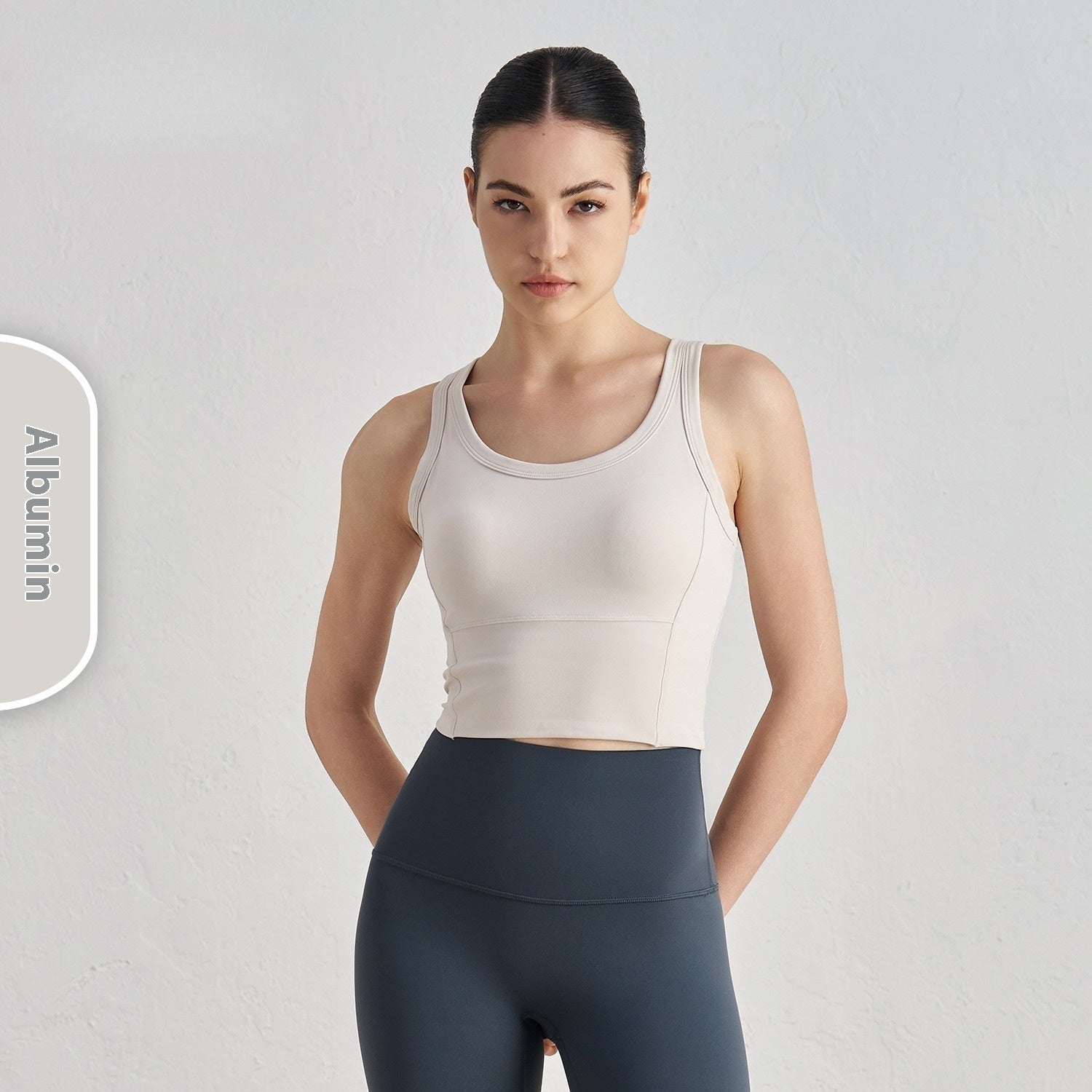 Yoga Summer Chest Pad Workout Bra For Young Women Breathable Nude Feel Fabric Back Vest