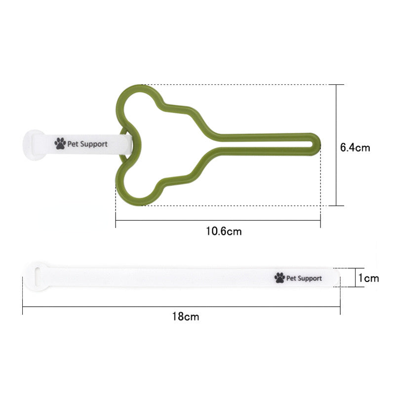Pet Poop Bag Holder Hands Free Fixed Clip For Cat And Dog Walking Dispenser Velcro Random Color