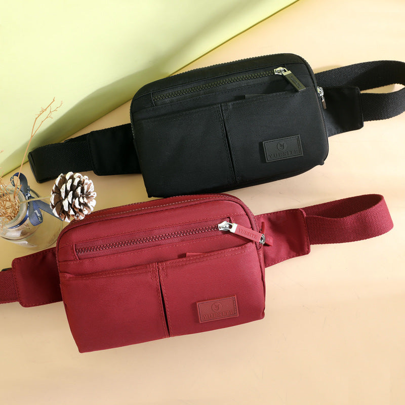 Unisex Nylon Waist Bag Multi Purpose Large Capacity For Men And Women Available In 8 Color Options