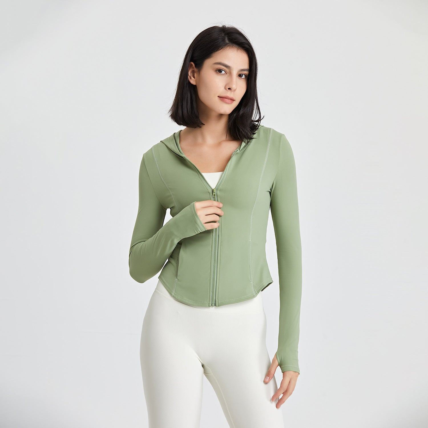 Nylon Hooded Running Top For Workout With Nylon Lining Available In Multiple Colors