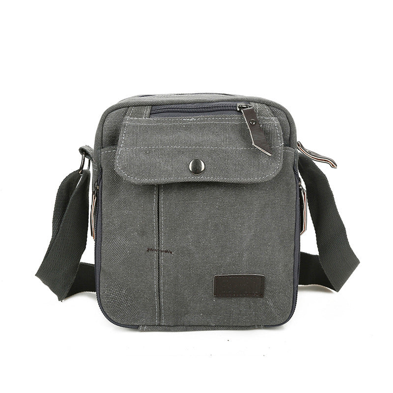 Casual Small Crossbody Korean Style Canvas Shoulder Bag For Men Urban Minimalist Design