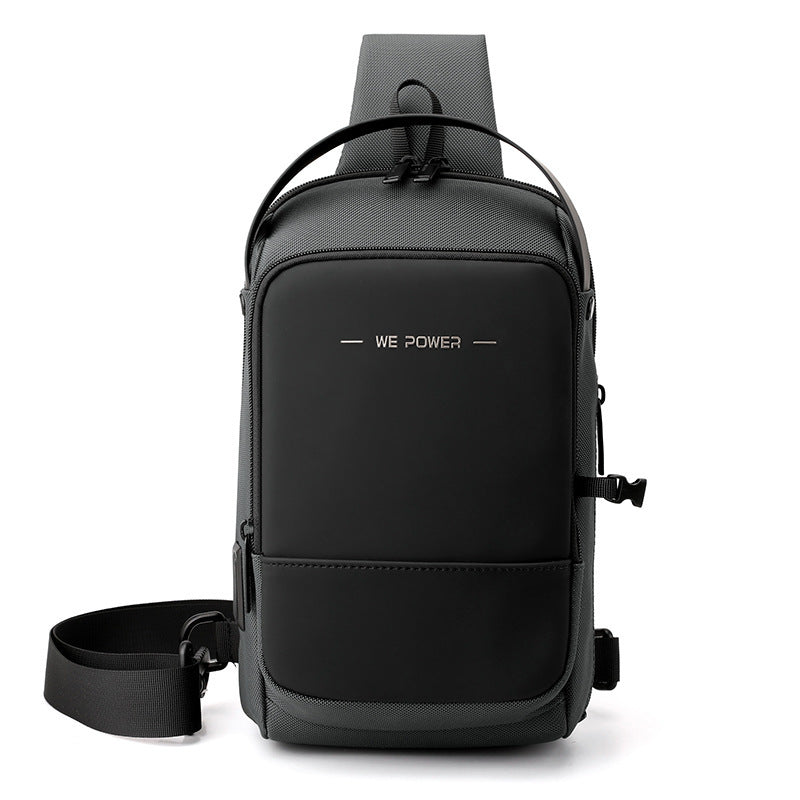 New Functional Mens Chest Bag Outdoor Waterproof Crossbody Bag Made With Oxford Cloth For Daily Use