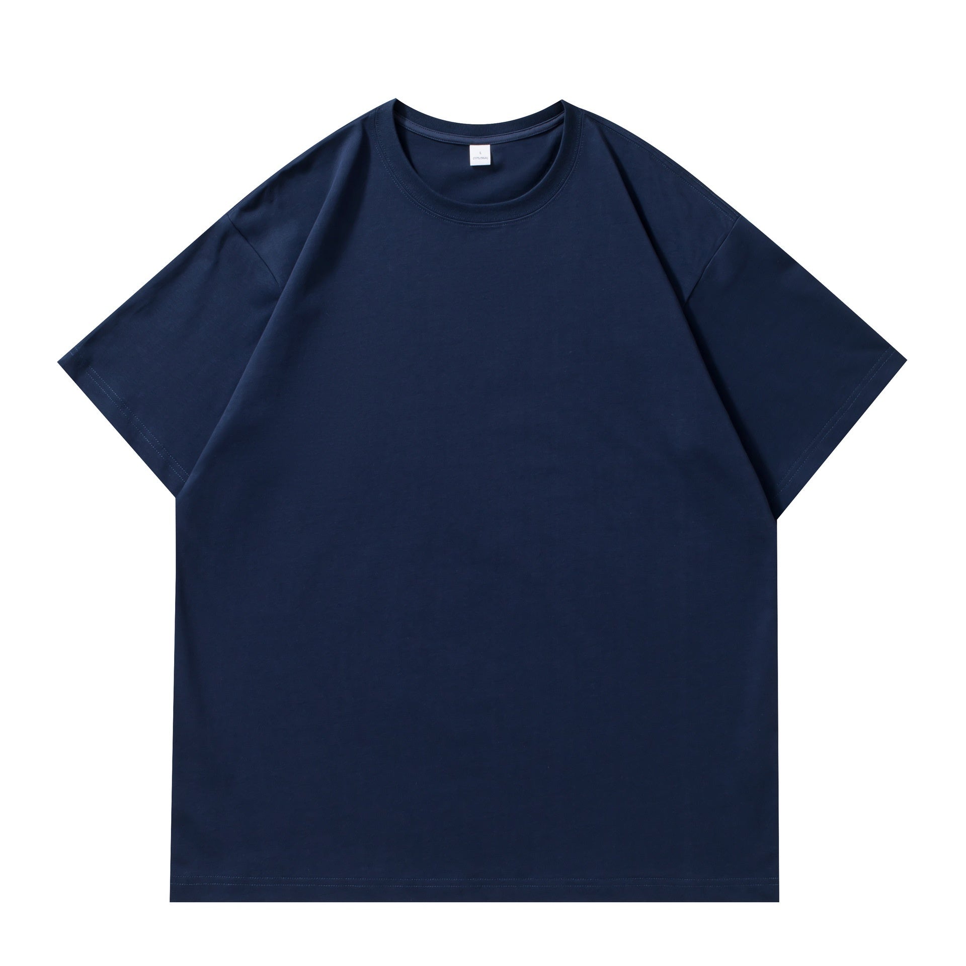 Combed Summer New Cotton Short Sleeve Slightly Drop Shoulder