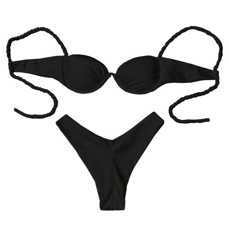 Woven Strap Seaside Swimwear Women