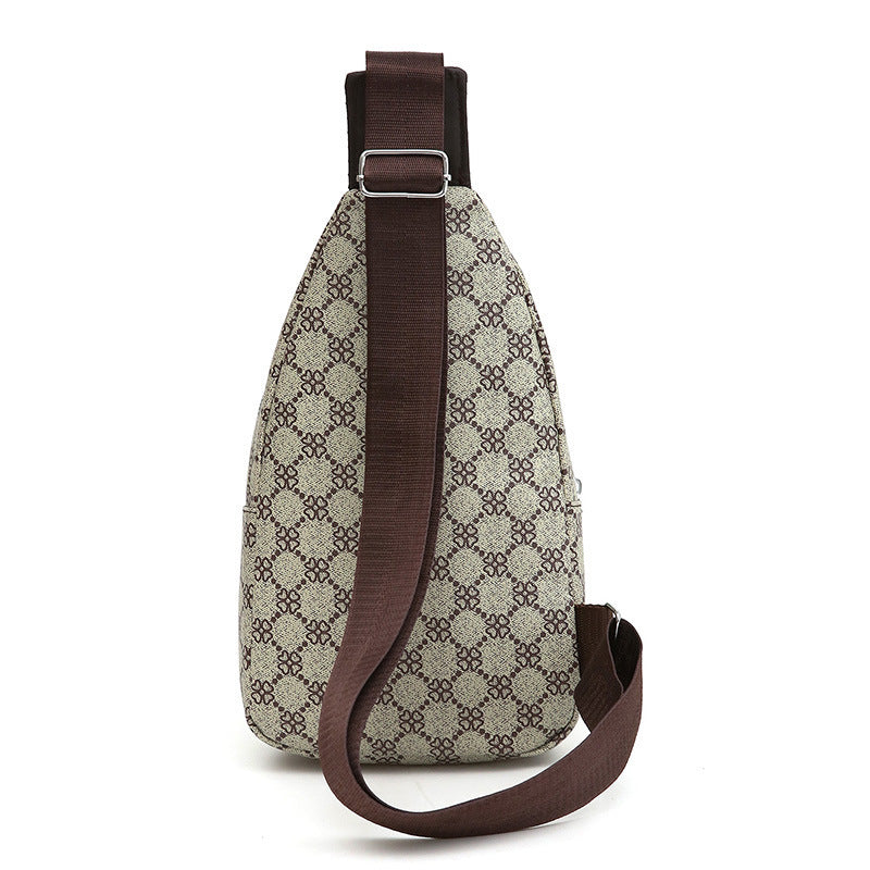 New Contrast Color PU Soft Leather Chest Bag Crossbody For Men And Women Urban Travel Small Backpack