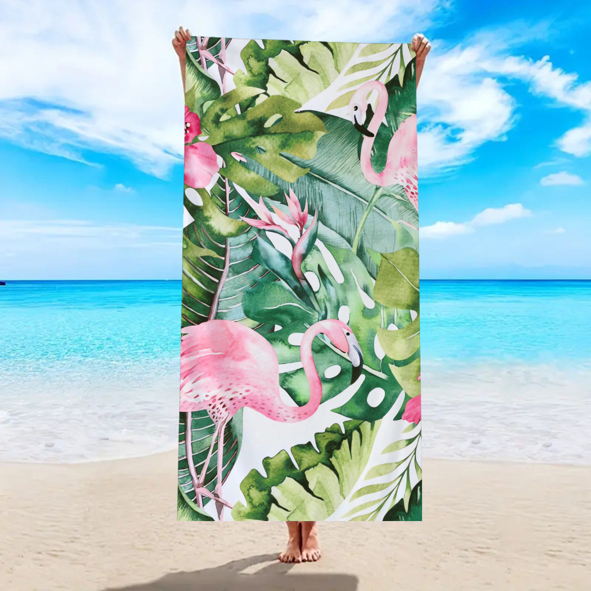Quick-drying Microfiber Beach Bath Towel Double-sided Velvet