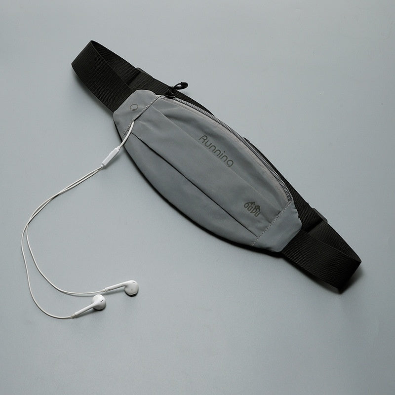 Unisex Night Running Reflective Waterproof Close Fitting Waist Bag For Outdoor Sports Ultralight Breathable Expandable