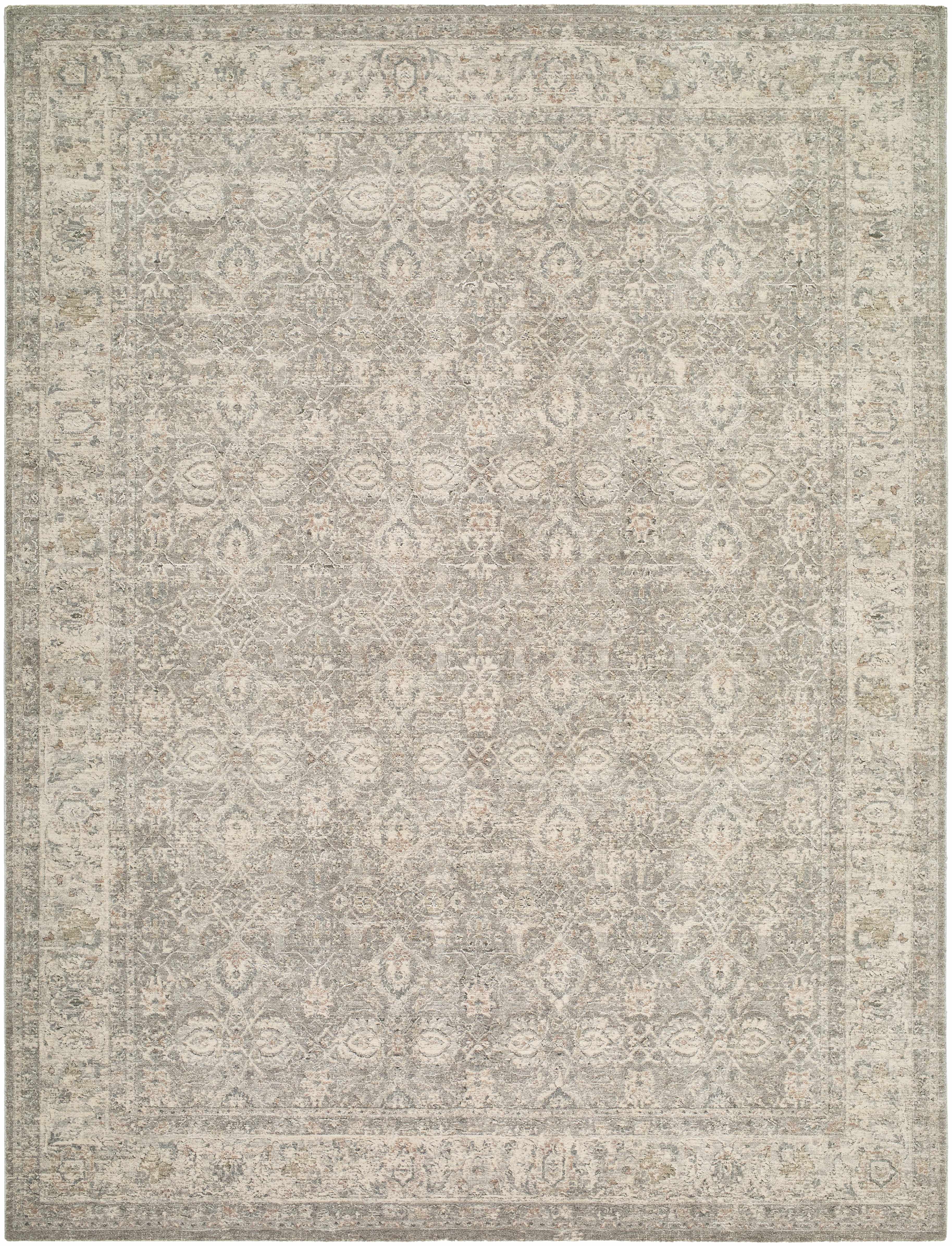 Buddug Cream & Sage Area Rug Sample – Machine Woven Polyester, Traditional Style