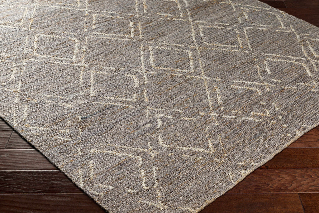Ballyjamesduff Hand Woven Jute Area Rug – Natural Fiber, Beige & Charcoal