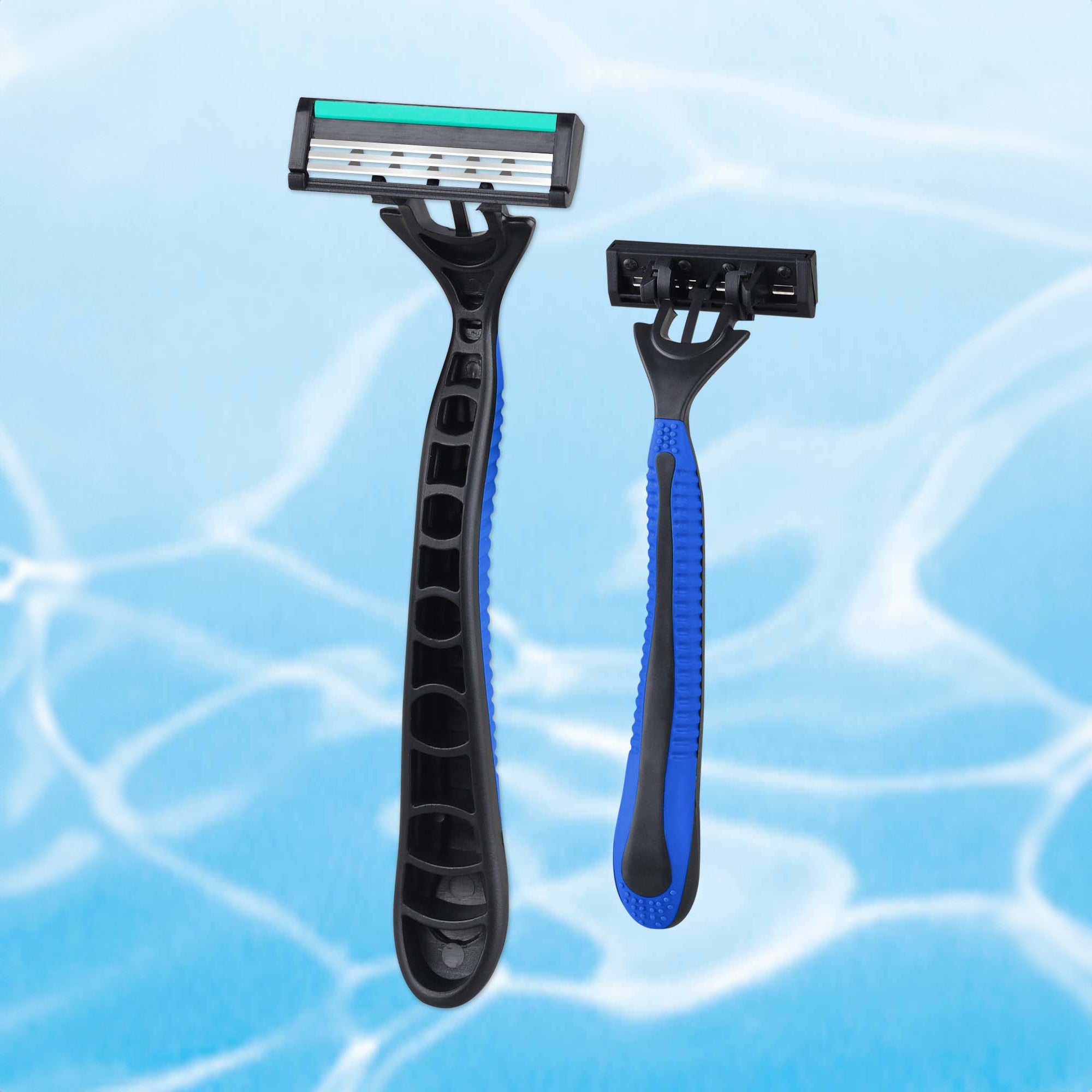 Mario Lopez 12 Disposable Razors Bundle - Green & Blue-1