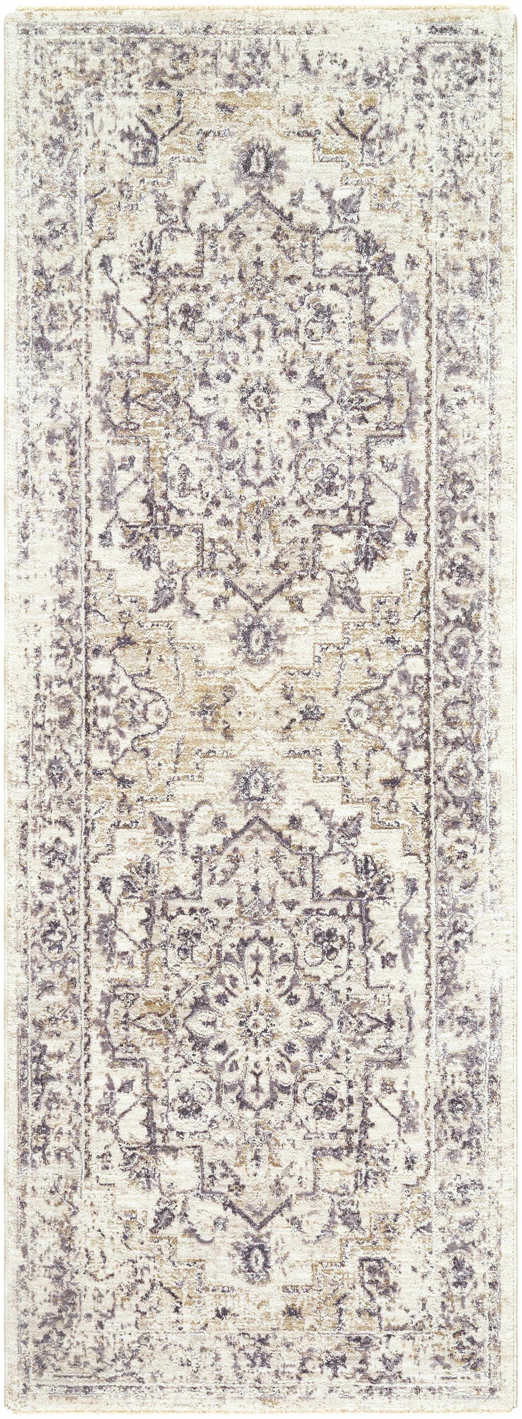 Alissa Cream Traditional Medallion Area Rug