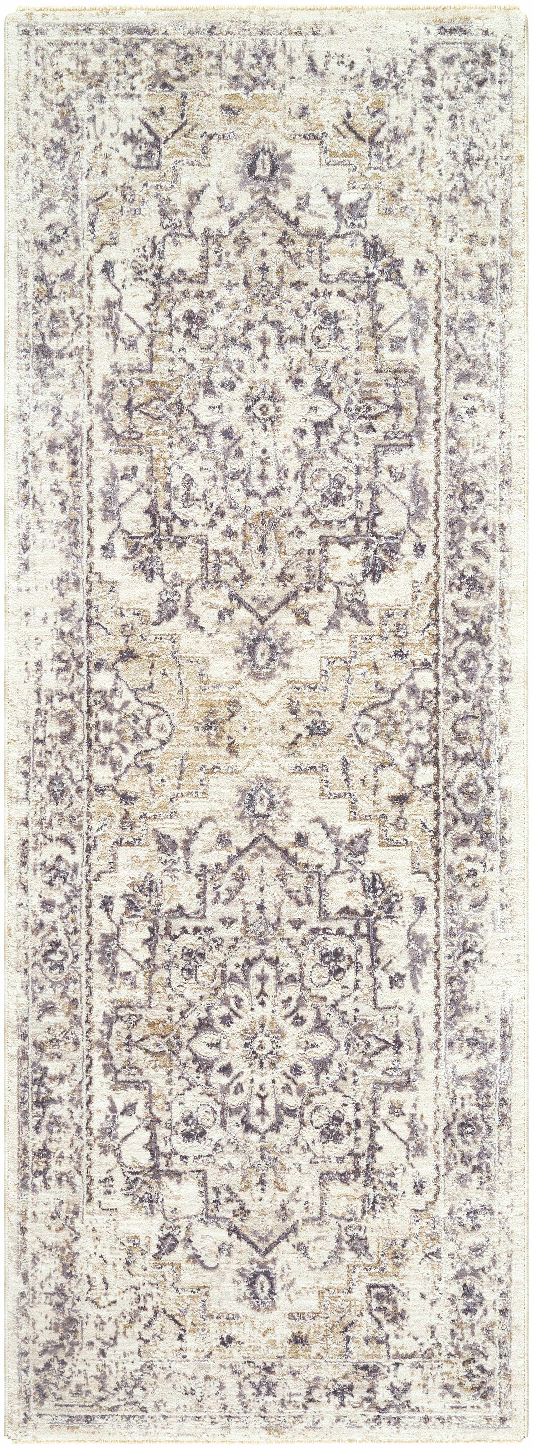 Alissa Cream Traditional Medallion Area Rug