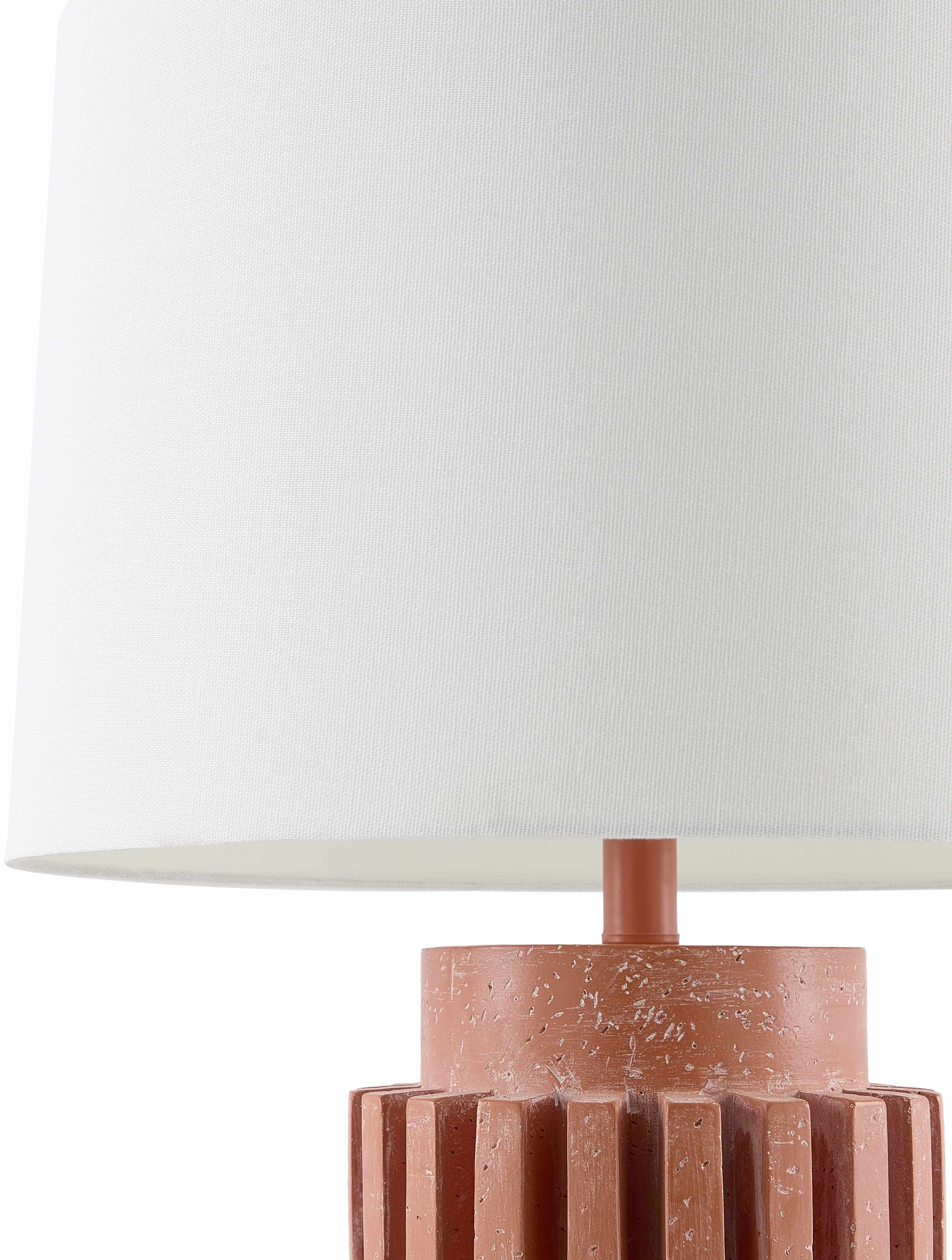 Garanhuns Orange Southwestern Table Lamp – Resin & Linen