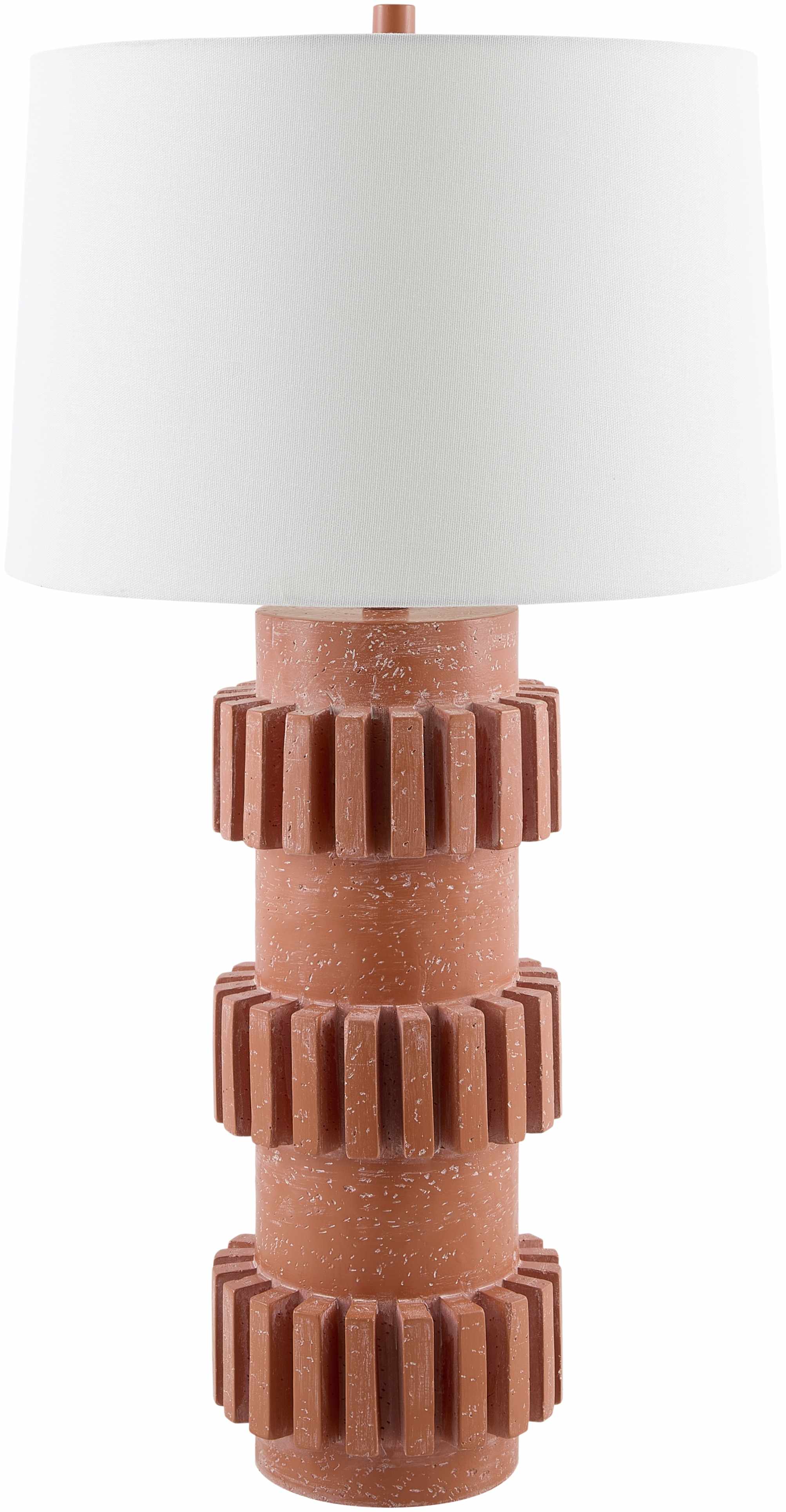 Garanhuns Orange Southwestern Table Lamp – Resin & Linen