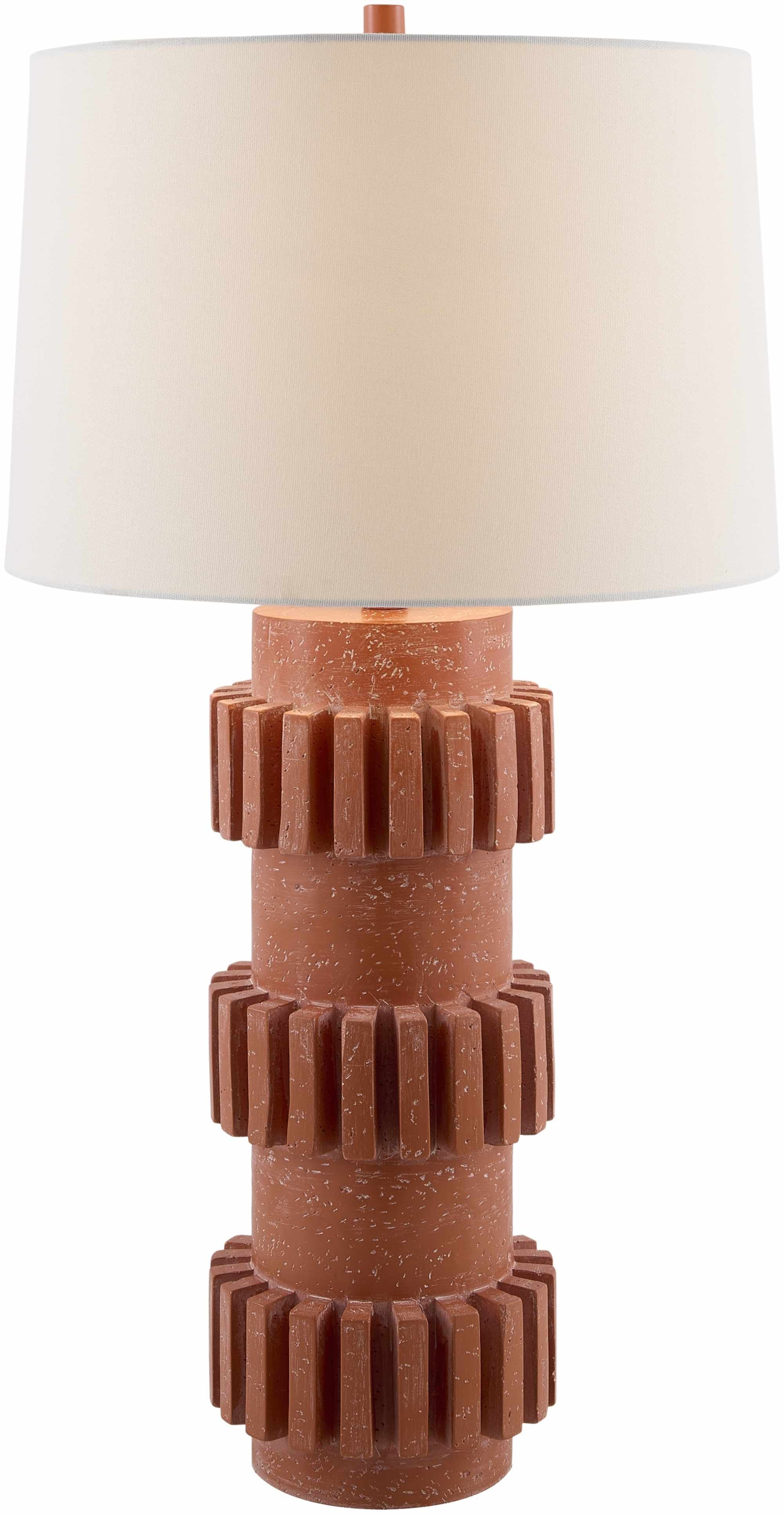 Garanhuns Orange Southwestern Table Lamp – Resin & Linen