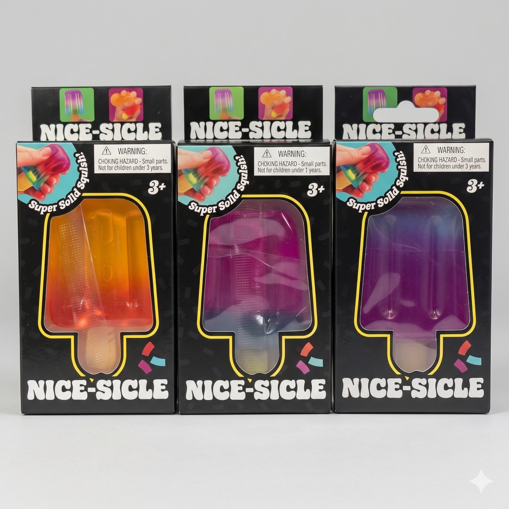 Set of Three Wannabe Nice-Sicle (Gelatin Squish)