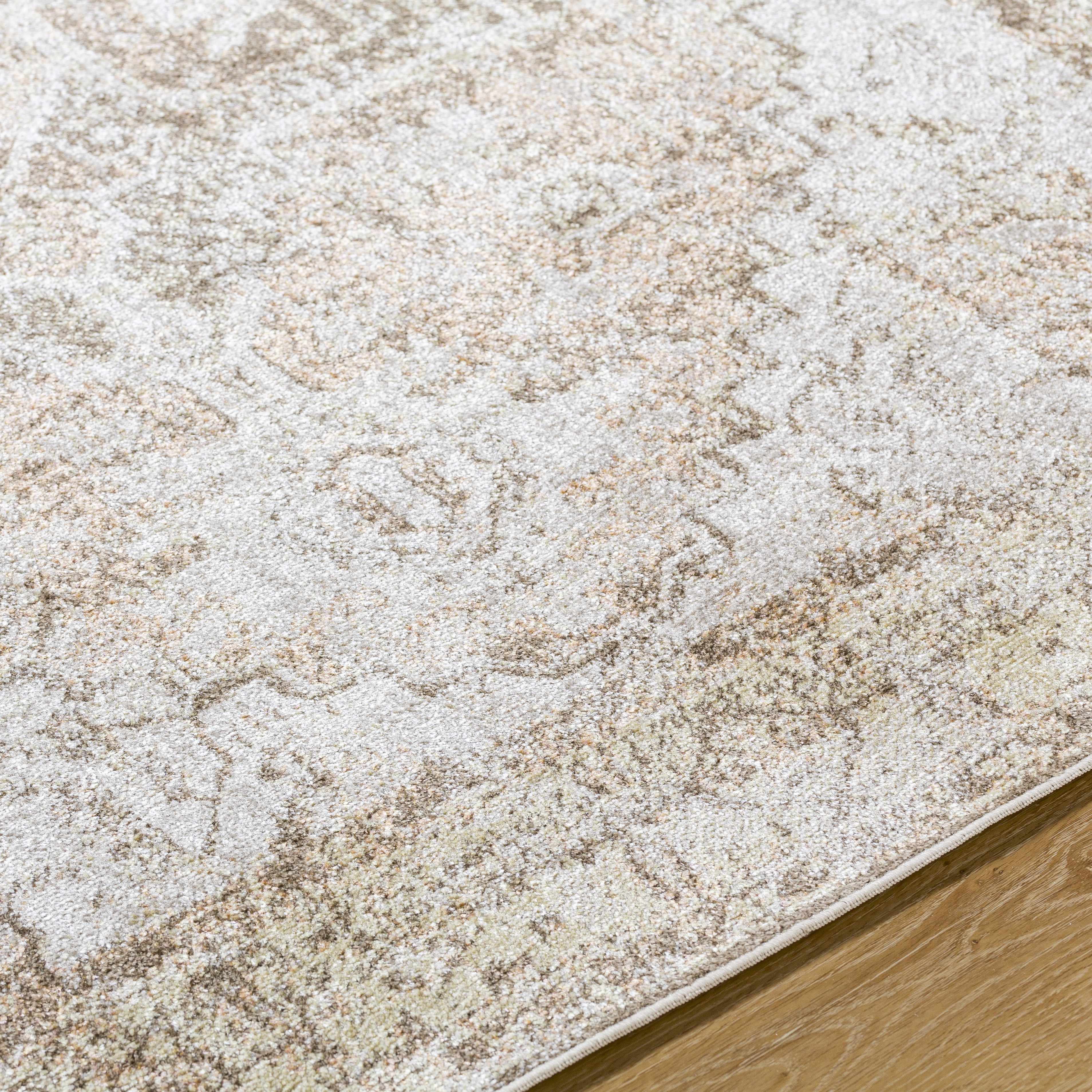Hera Machine Washable Area Rug – Brown & Beige Traditional Style
