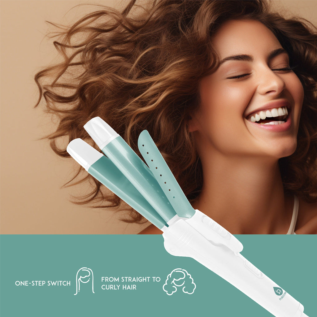 All-in-One Straightener and Curler: Compact, Foldable Design-3
