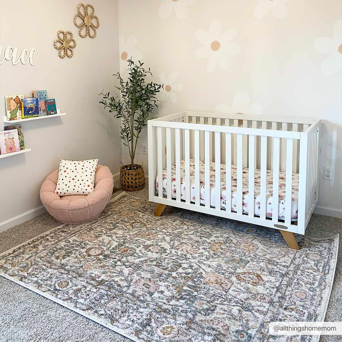 Herstmonceux Traditional Area Rug – Charcoal, Mustard & Dusty Pink