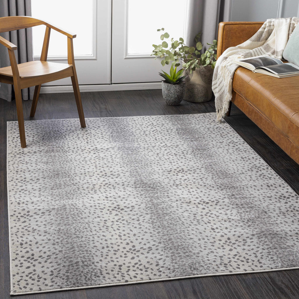 Pointblank Gray Antelope Print Area Rug – Contemporary Animal Print