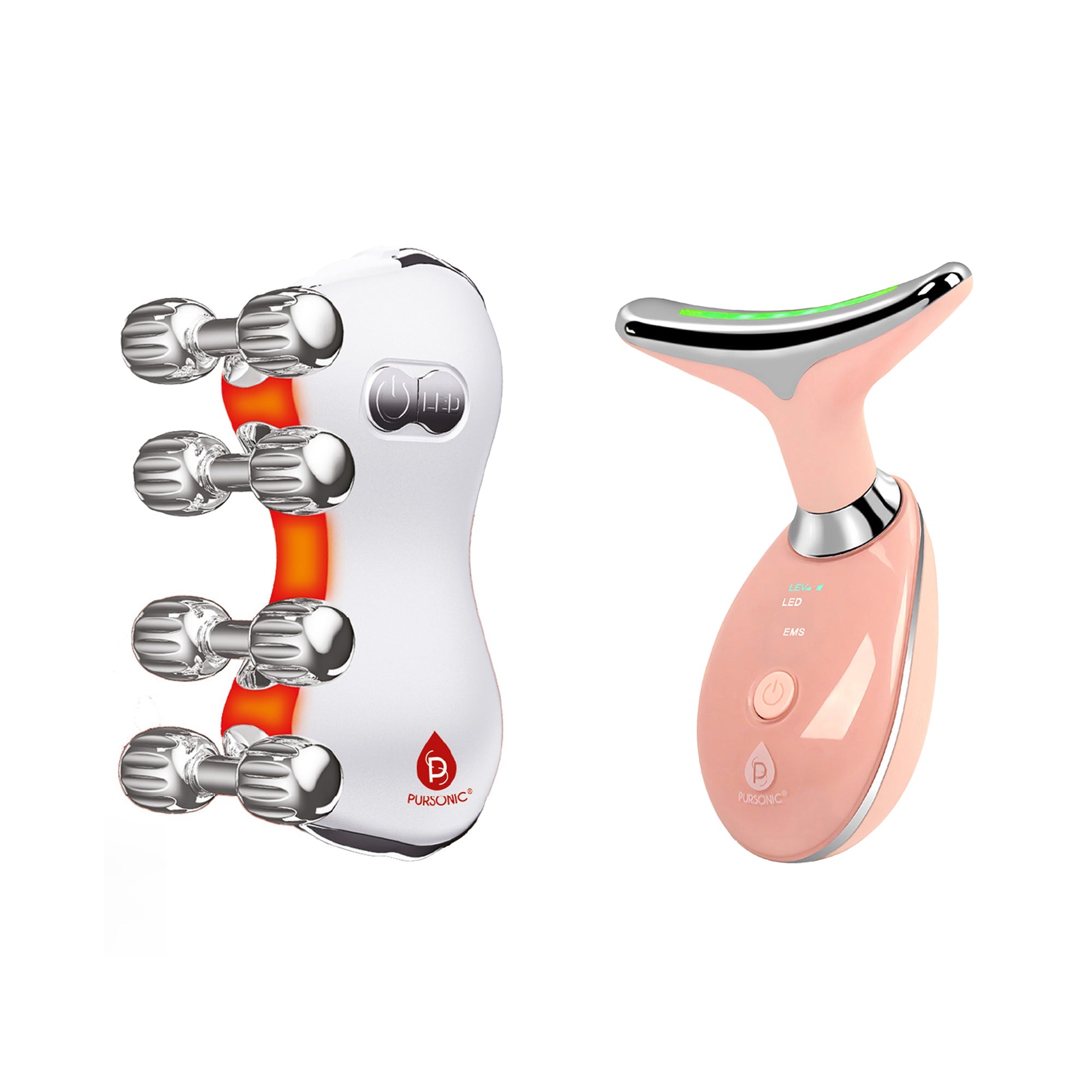 7-in-1 LED Therapy Wand & 5-in-1 Skin Roller Massager-0