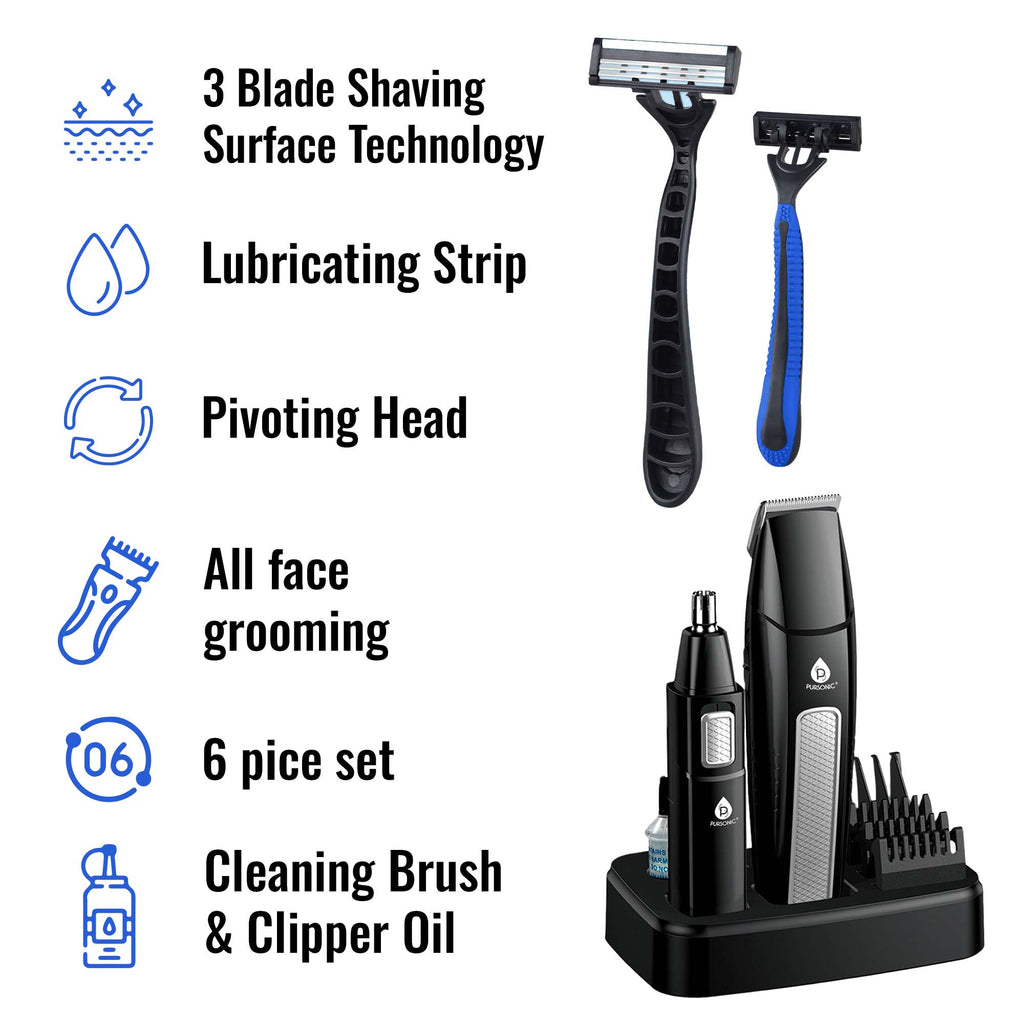Mario Lopez Ultimate Grooming Set – 10-Piece Hair, Beard & Body Grooming Kit + Disposable Razors-3