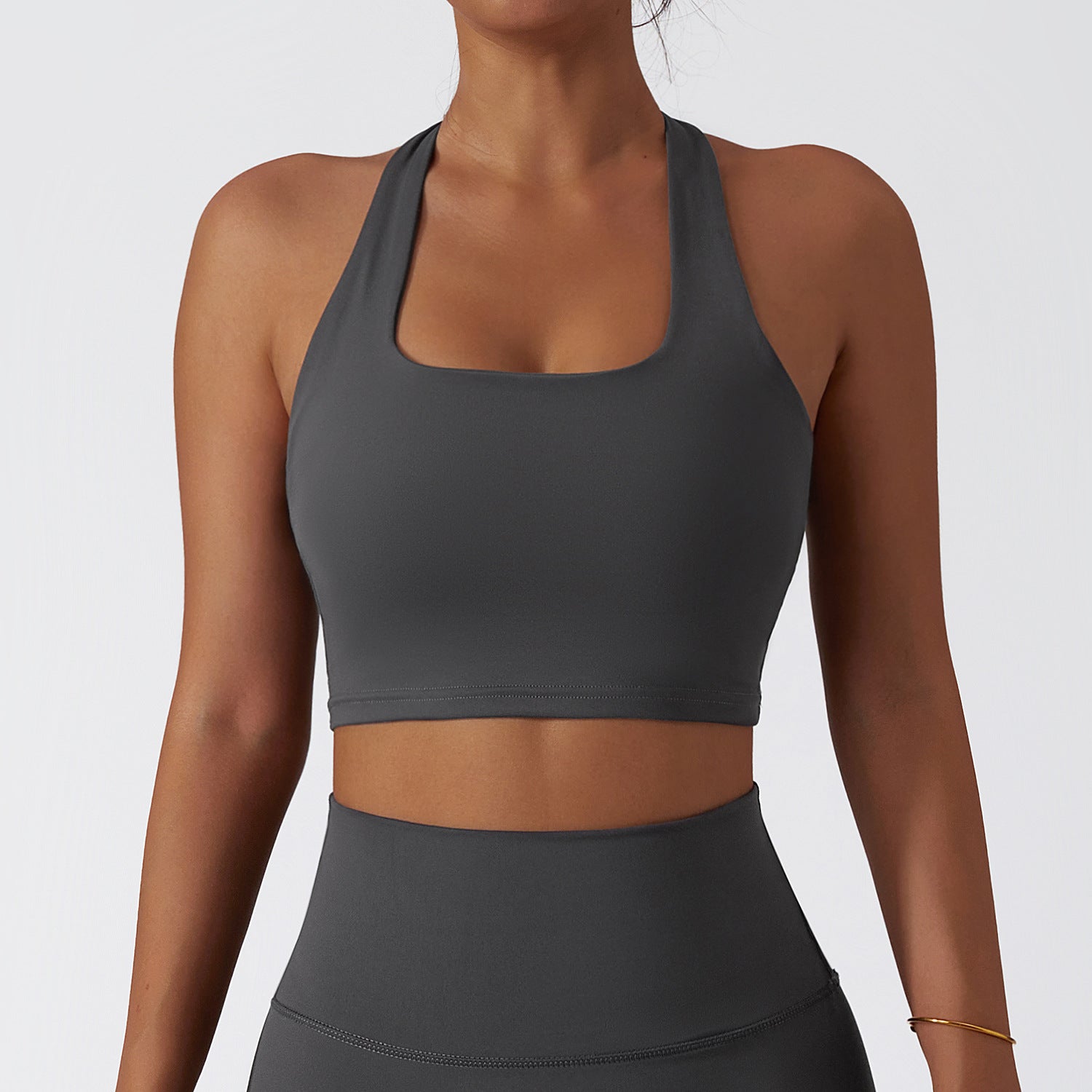Quick-Dry Sports Bra with Push-Up Support - Nude Feel Yoga Vest