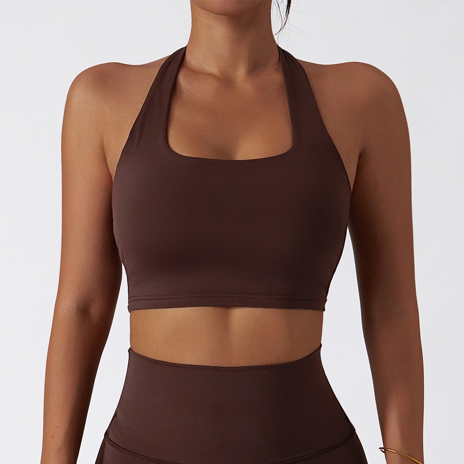 Quick-Dry Sports Bra with Push-Up Support - Nude Feel Yoga Vest