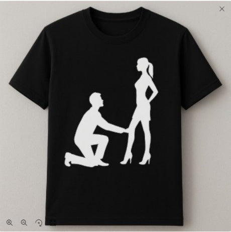 Women's Letter Printed Round Neck T-Shirt - Short Sleeve Graphic Tee
