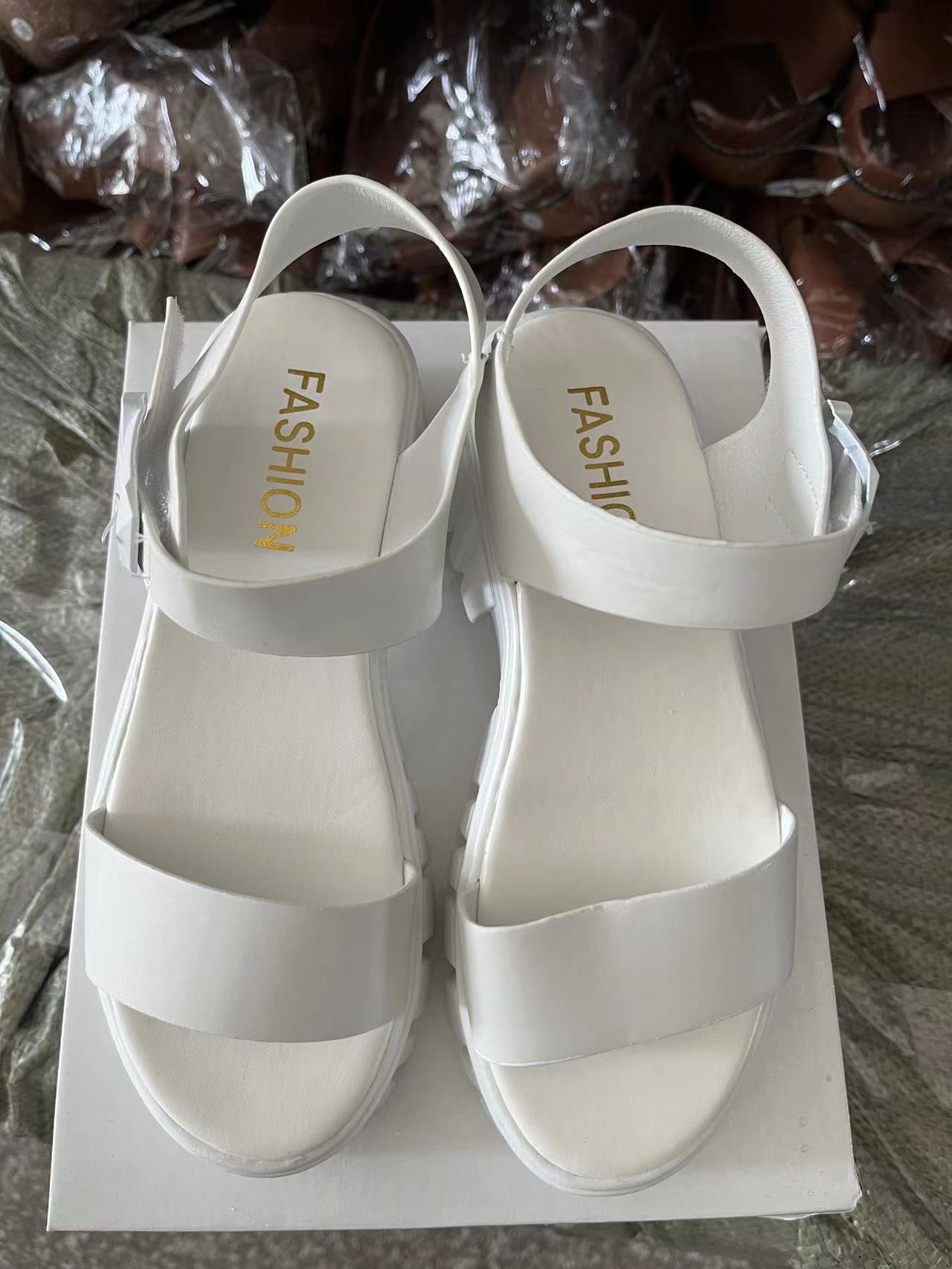 Women's Peep Toe Ankle-strap Buckle Platform Sandals