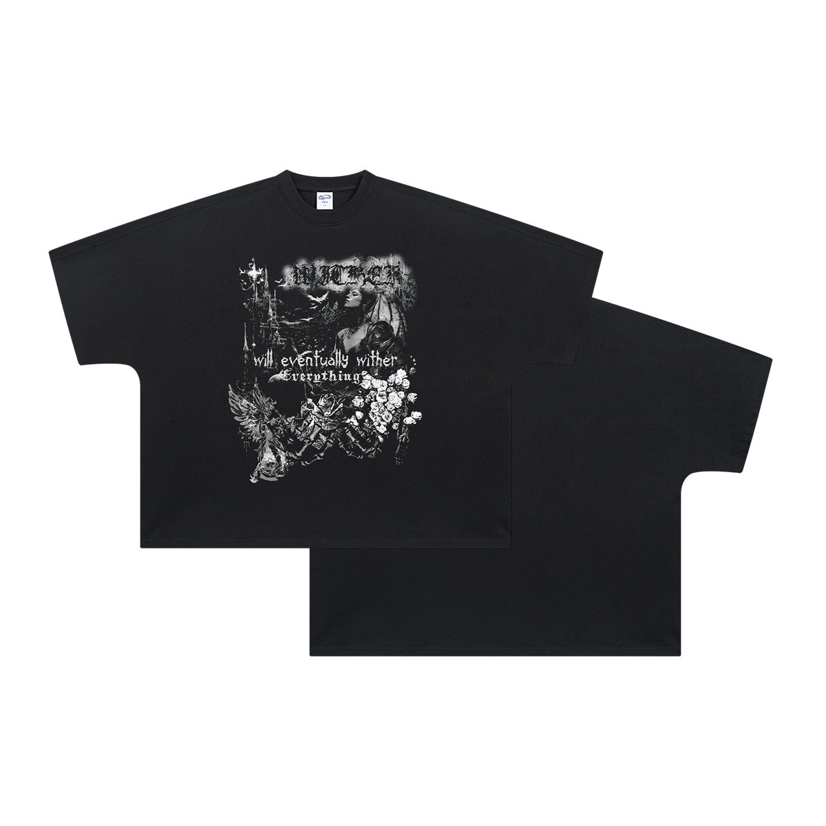 Male Black And White Illustration Personalized Printed T-shirt