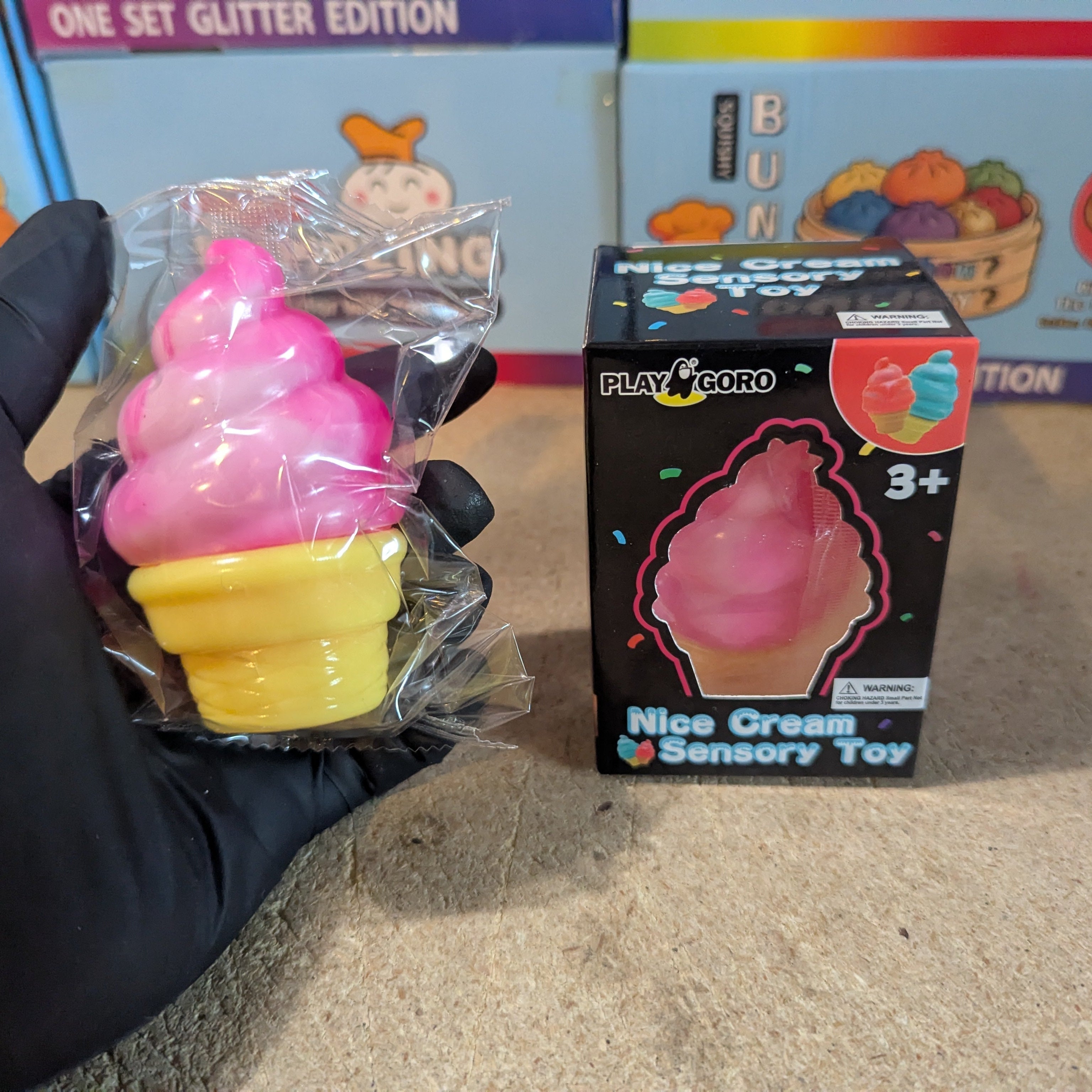 Pink Creamy Ice Cream Cone Squishy (Slow Rising Squish)