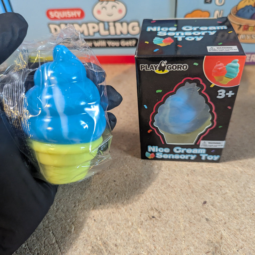 Blue Creamy Ice Cream Cone Squishy (Slow Rising Squish)