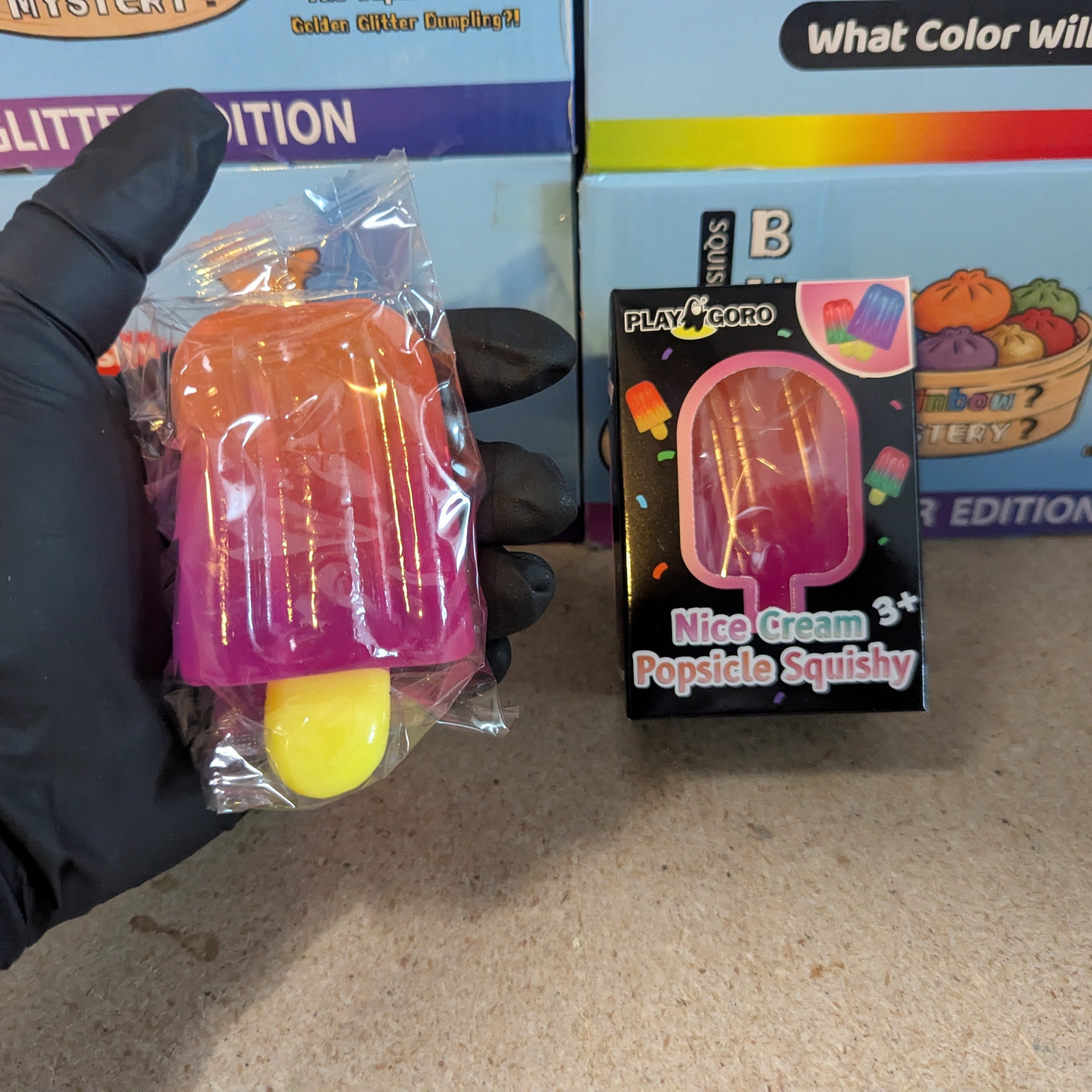 Orange to Magenta Ice Cream Popsicle (Gelatin Squish)