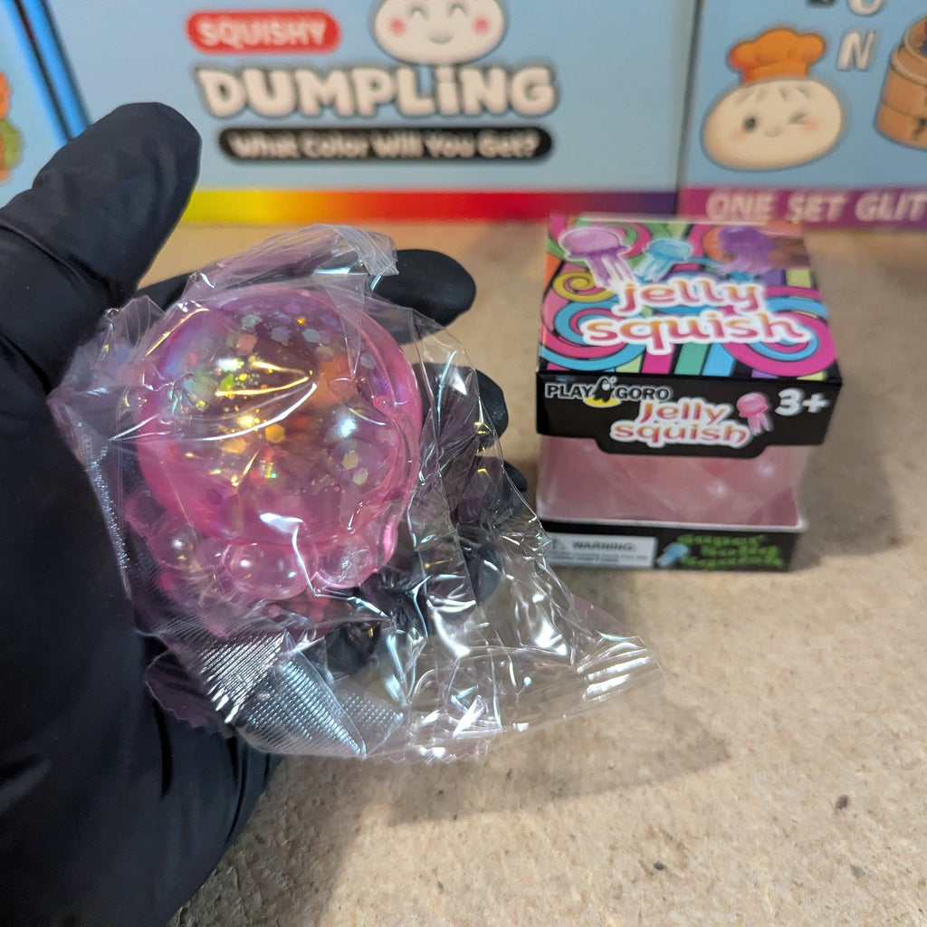 Pink Jellyfish with Tentacles (Slow-Rising Squish)
